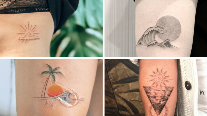 24 Wave And Sun Tattoo Ideas And The Meaning Behind Them