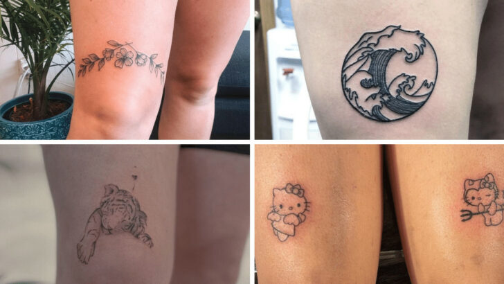 24 disegni di tatuaggi sopra il ginocchio che sono belli e stimolanti.