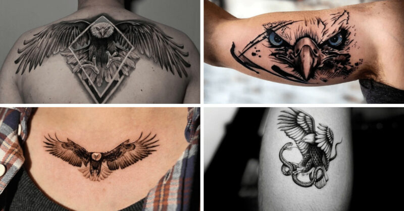 24 eagle tattoo examples to express your free soul