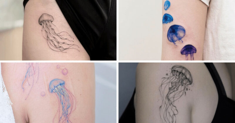 24 interesting jellyfish tattoo ideas that8217ll make you squirm with joy