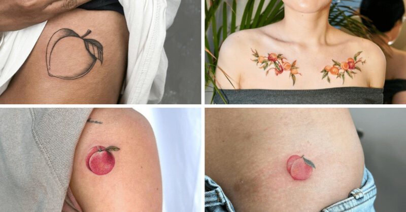 24 peach tattoos that will make you feel positively peachy