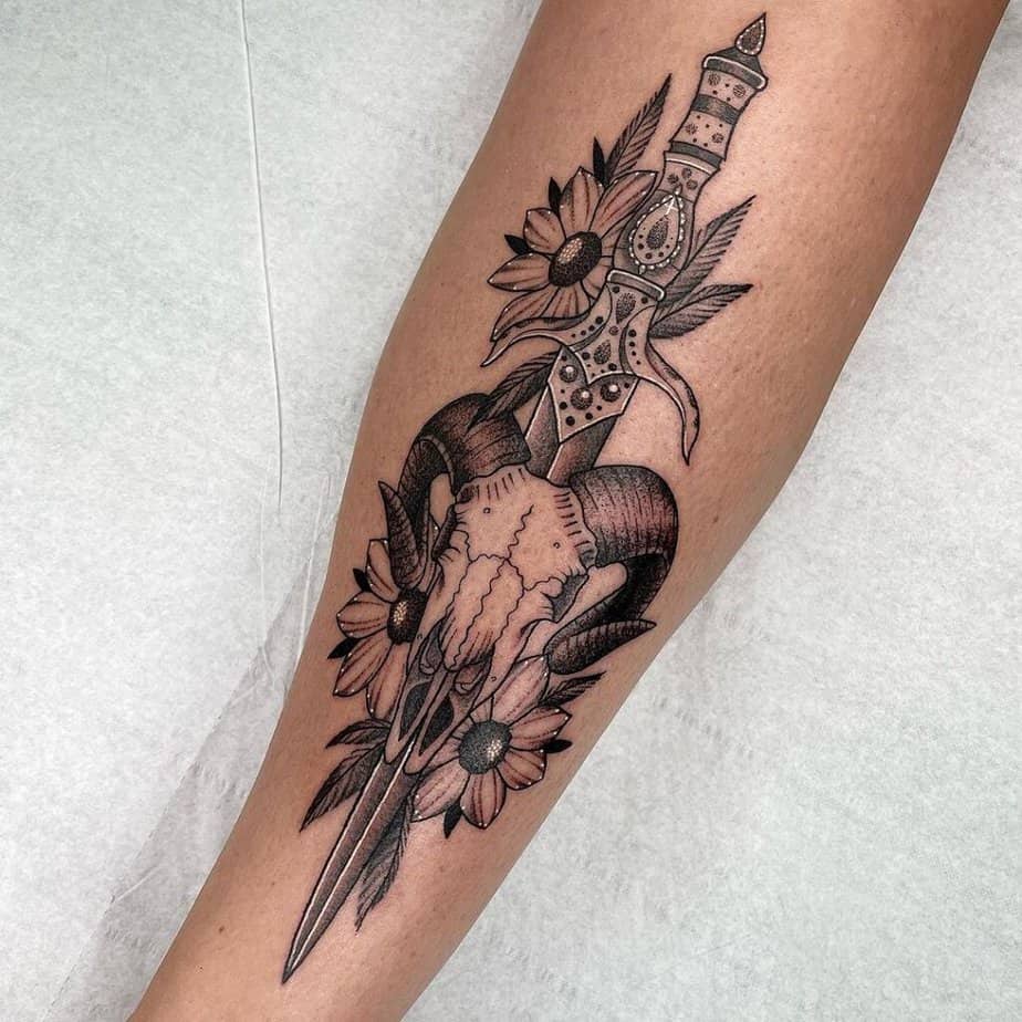 Unique dagger tattoo ideas