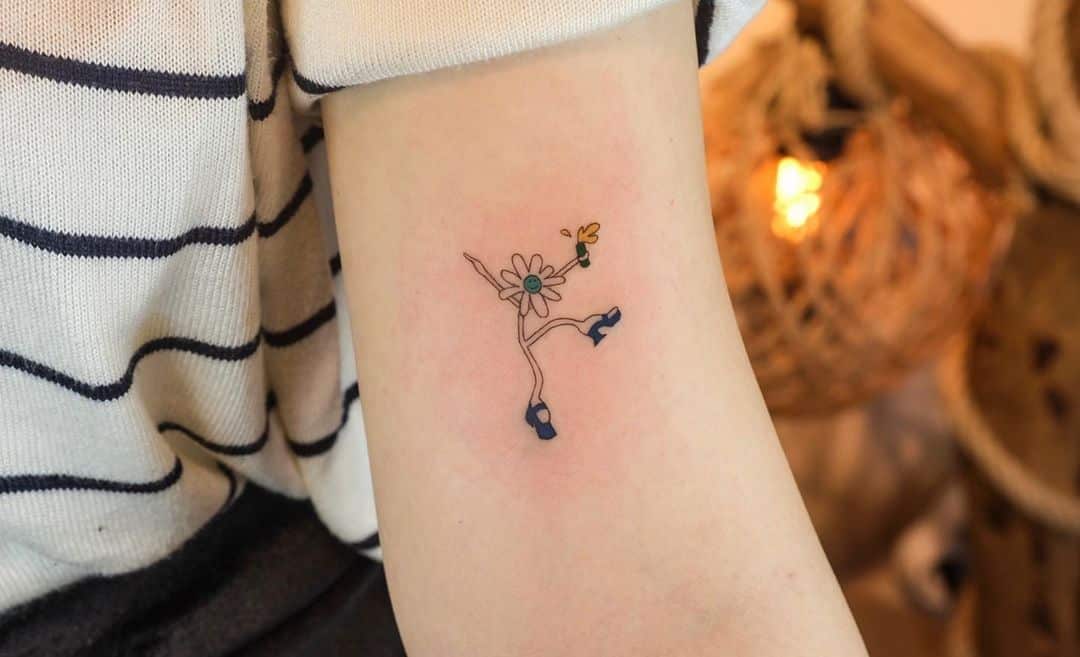 24. A tattoo of a dancing flower
