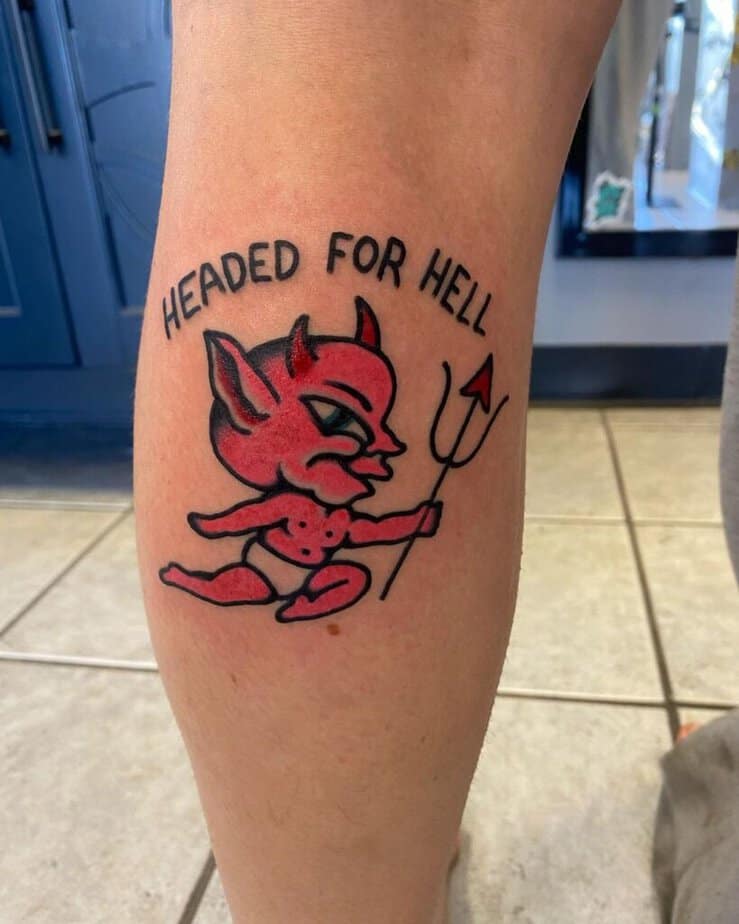 Funny devil tattoo ideas