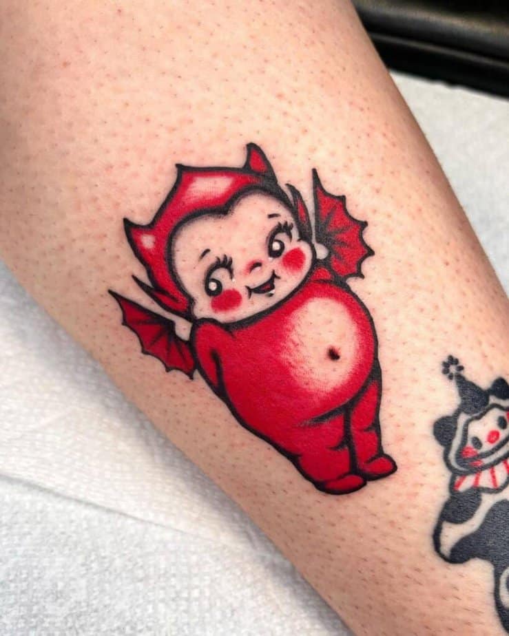 Baby devil tattoo