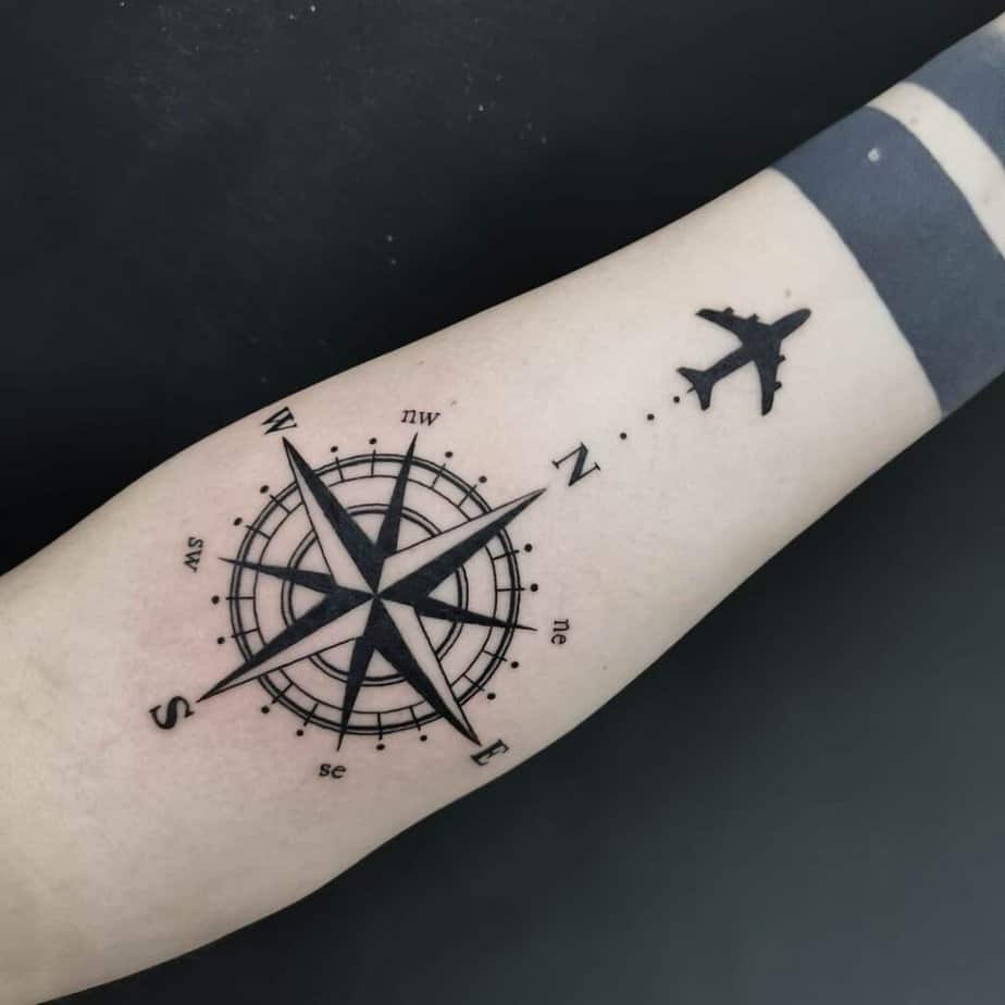 19. Airplane and compass