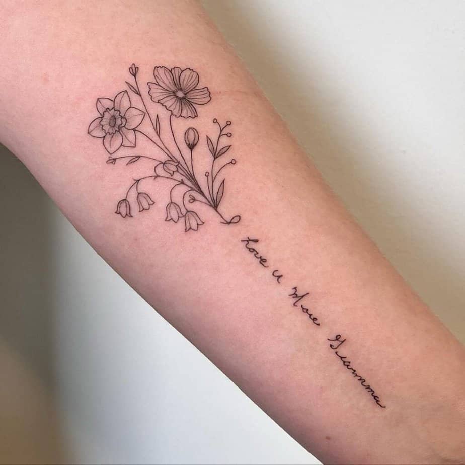 16. Un tatuaggio della calligrafia di vostra nonna 