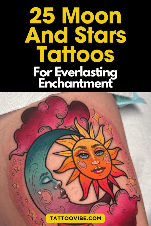25 Moon And Stars Tattoos For Everlasting Enchantment