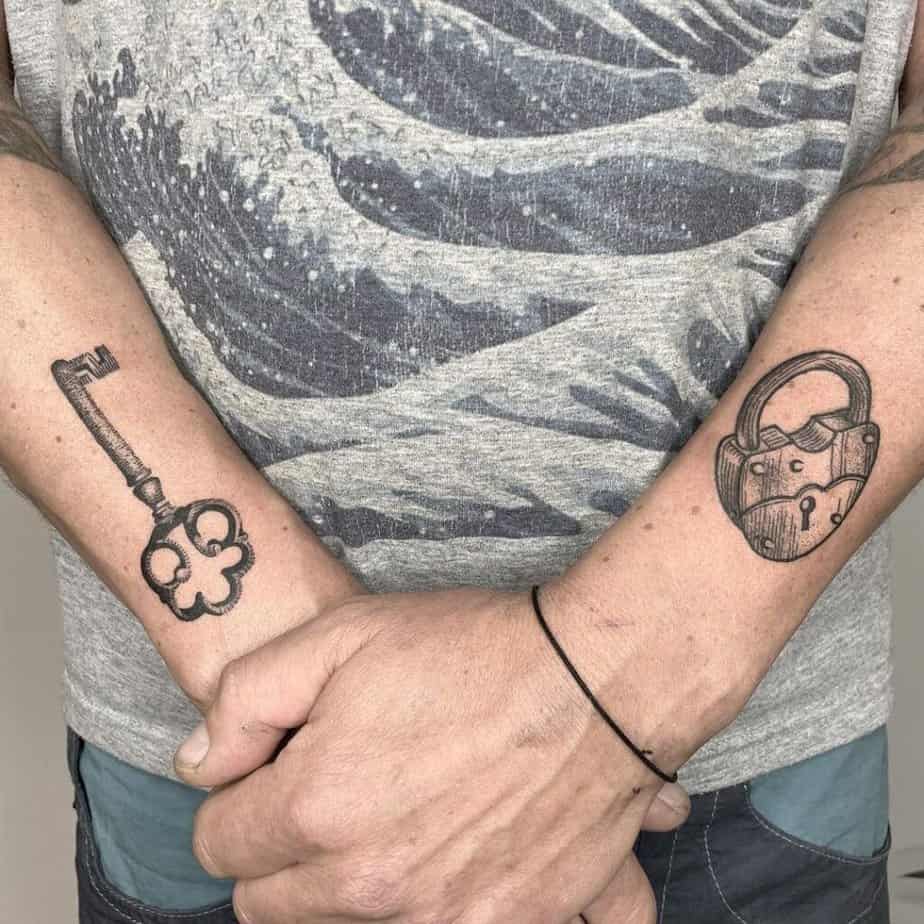 Tatuaggi con serrature regolari