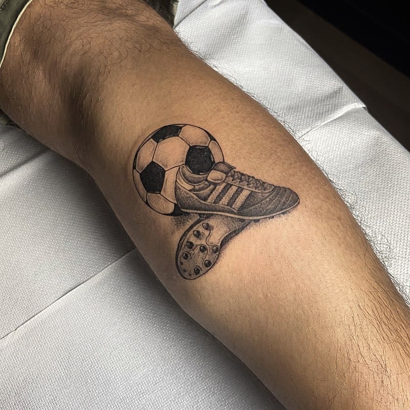Big soccer ball tattoos