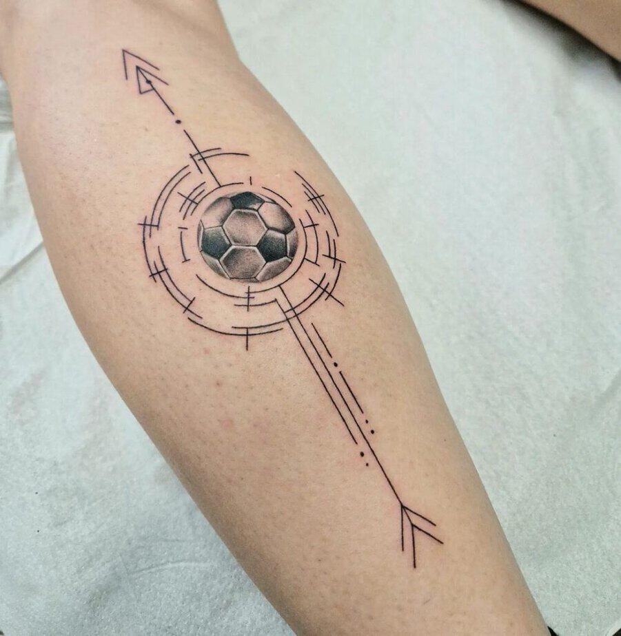 Small soccer ball tattoos