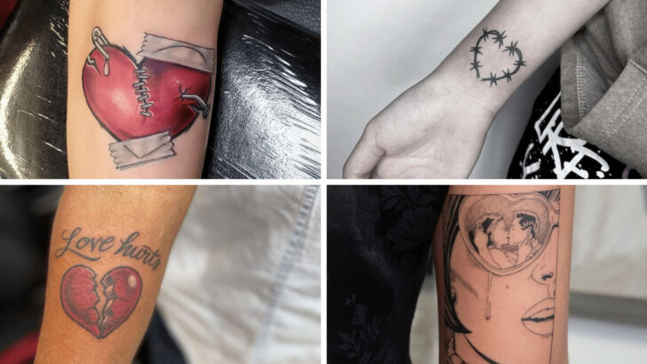 25 idee di tatuaggio a cuore spezzato per condividere i tuoi sentimenti.