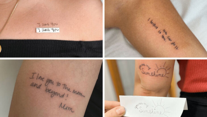 25 tatuaggi con scritte a mano che dureranno tutta la vita.