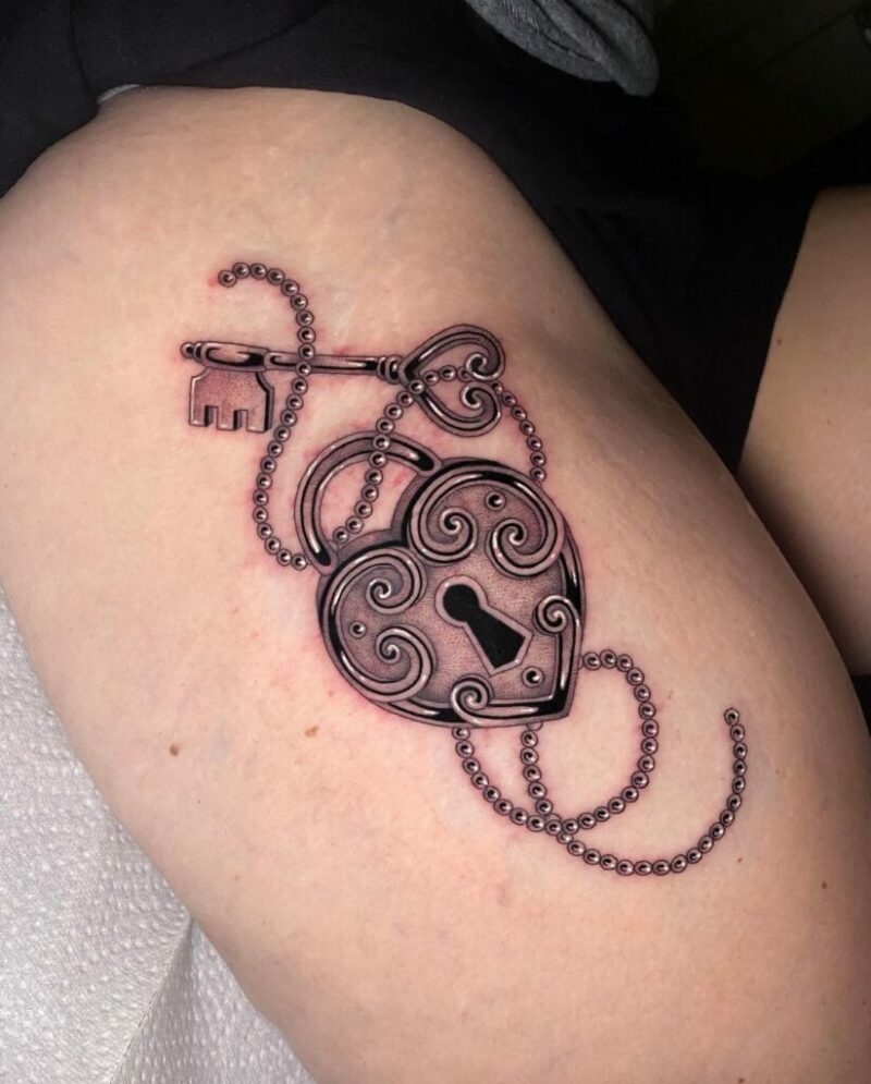 25 popular lock and key tattoo ideas from simple to vibrant 26