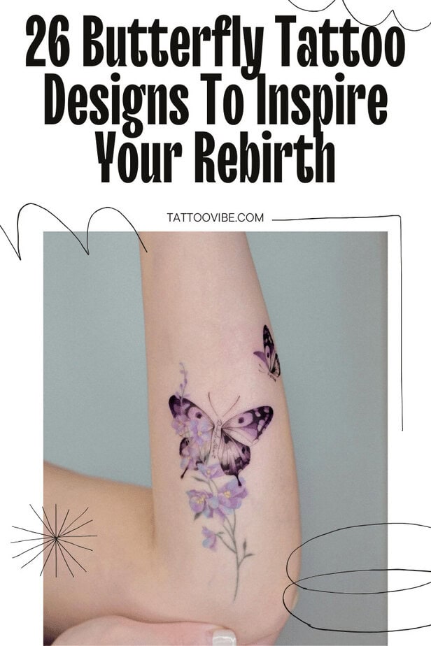 26 disegni di tatuaggi di farfalle per ispirare la tua rinascita