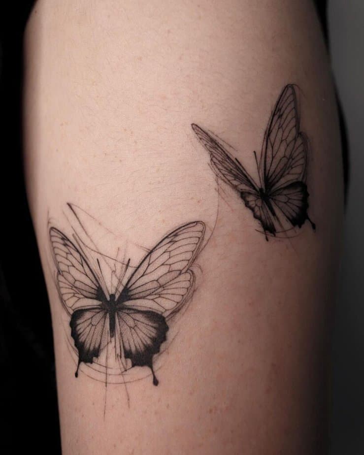 Tattoos with multiple butterflies