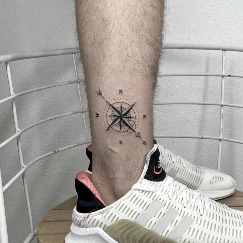 Simple and small compass tattoo ideas