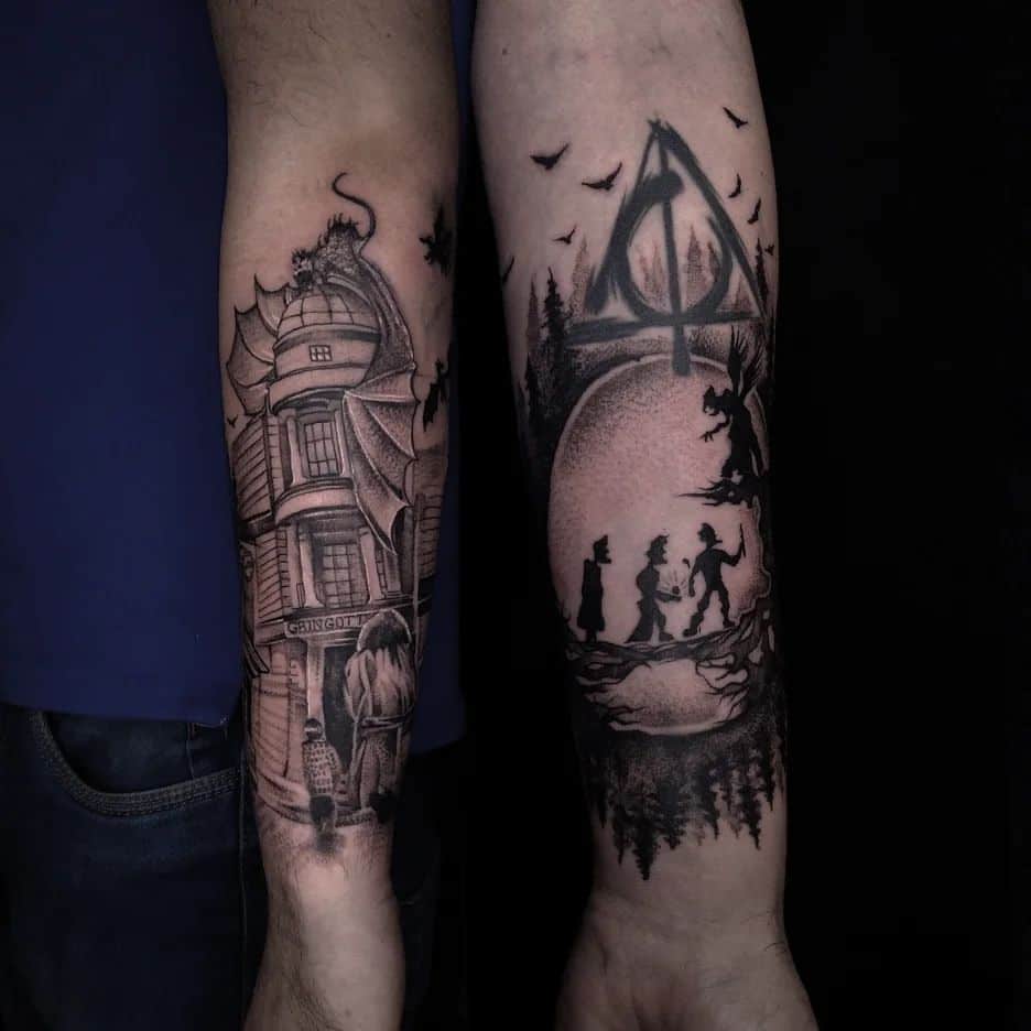 Interessanti e unici tatuaggi di Harry Potter
