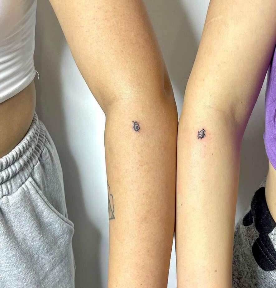 19. A matching tattoo of adorable avocados 