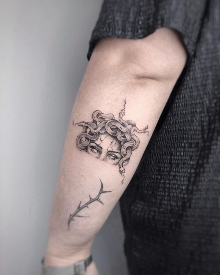 Small Medusa tattoo