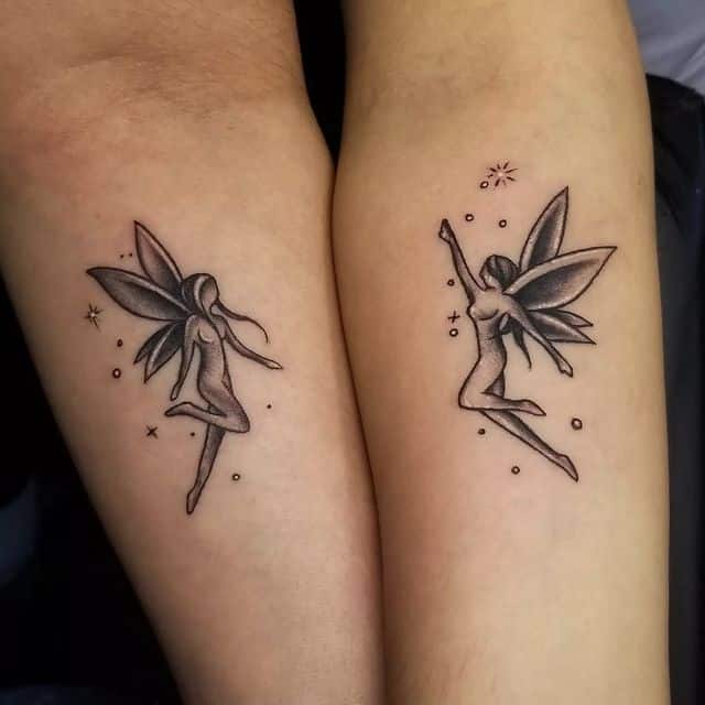 16. Matching fairy tattoos