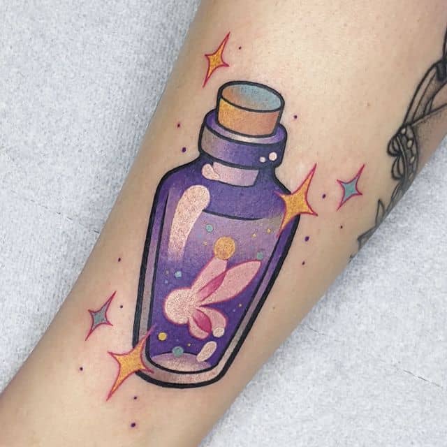 7. Fairy bottle tattoo