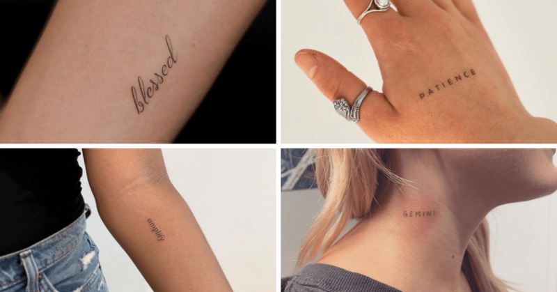 26 One-Word Tattoos That Attest To The Power Of Simplicity