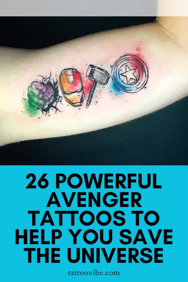 26 potenti tatuaggi dei vendicatori per aiutarvi a salvare l'universo