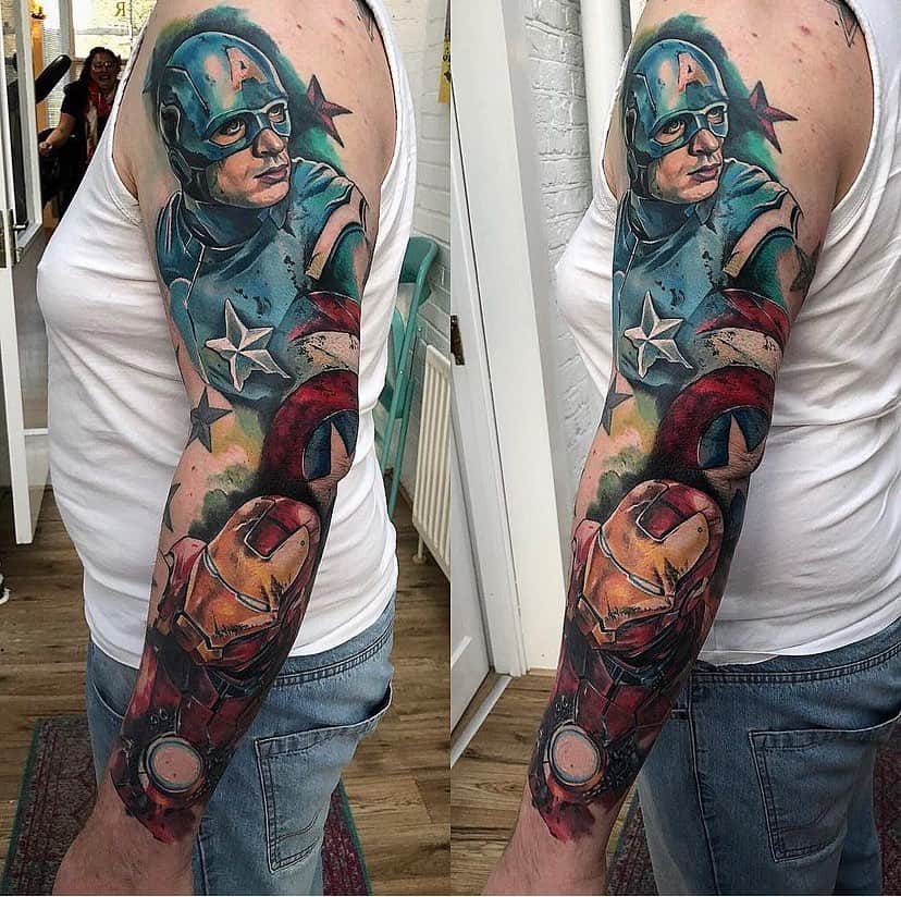 Avenger tattoo sleeve