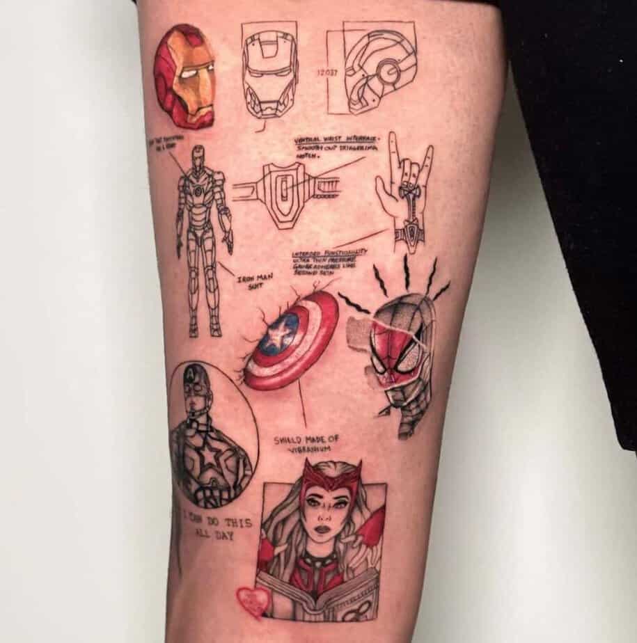 Idee per tatuaggi Avenger unici