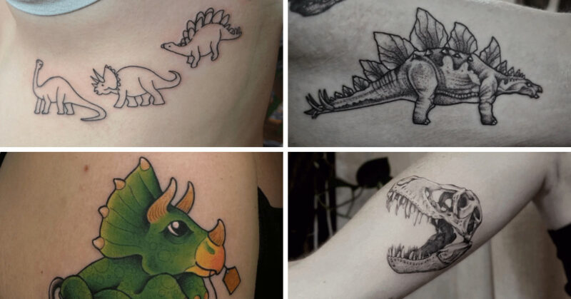 26 creative dinosaur tattoos for the lovers of the unusual