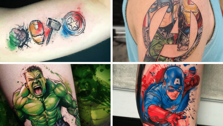 26 potenti tatuaggi dei vendicatori per aiutarvi a salvare l'universo.