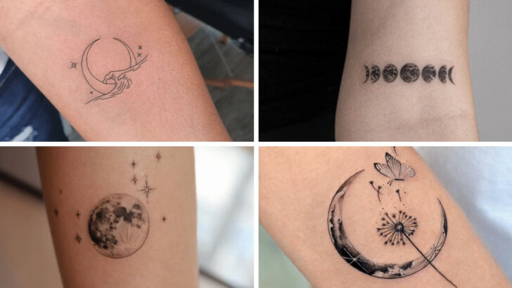 27 idee di tatuaggio della luna per rappresentare la magia che è in voi.
