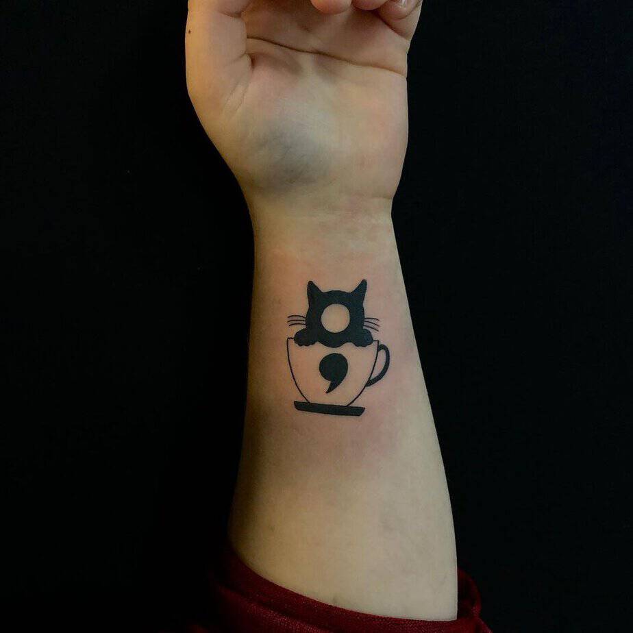 Animal semicolon tattoos