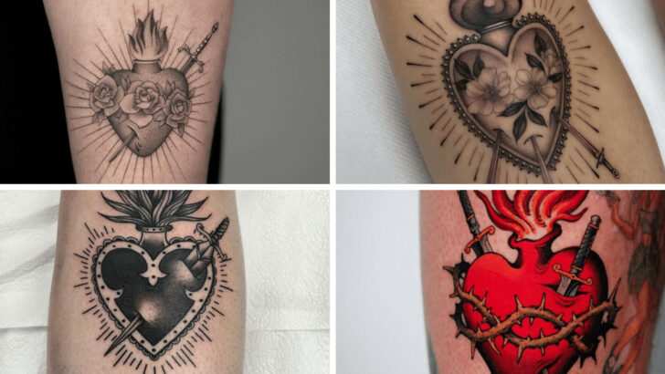 27 tatuaggi del Sacro Cuore per simboleggiare la vostra devozione.