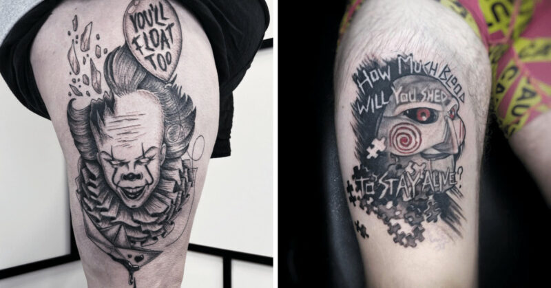 28 creepy horror movie tattoo ideas for the lovers of gore