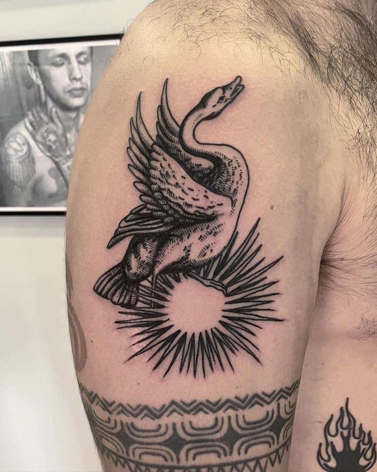 20 Captivating Swan Tattoos For A Graceful Appearance