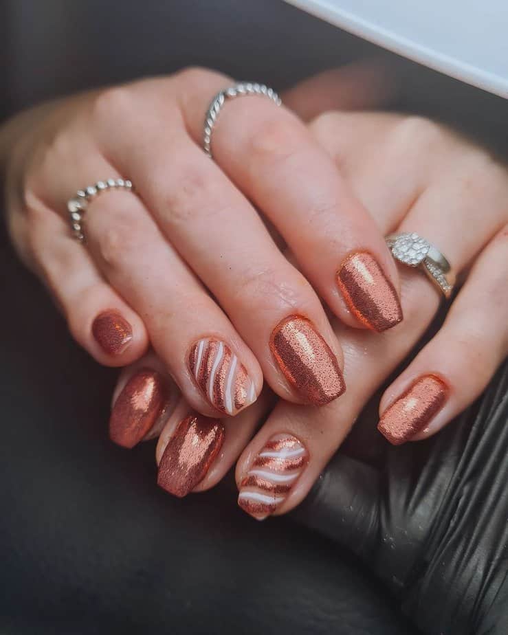 20 splendide unghie color oro rosa per migliorare la vostra manicure