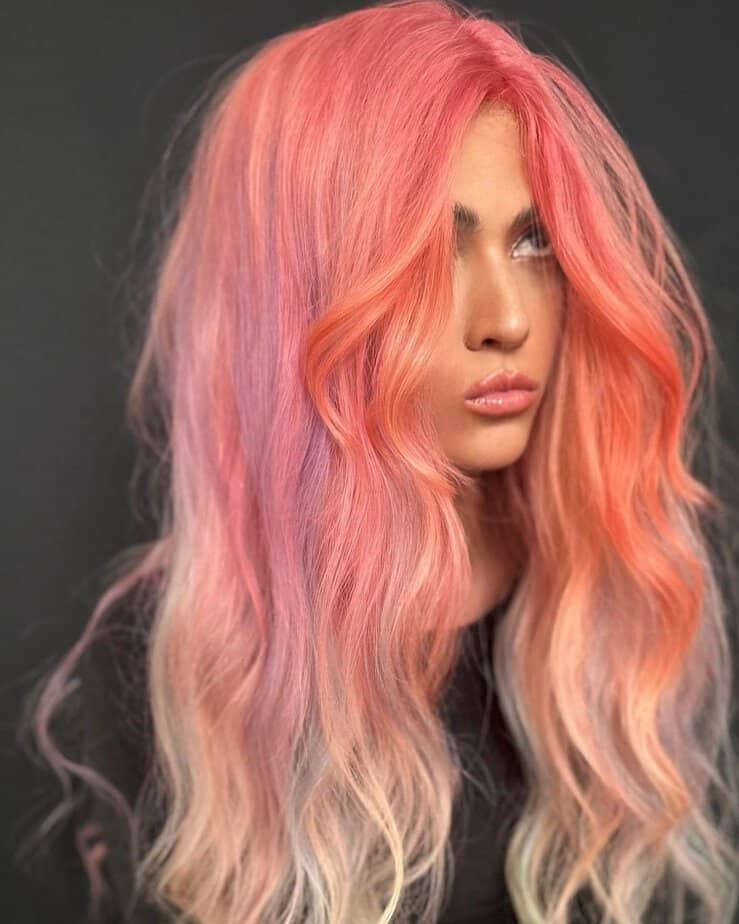 6. Dreamy pastel waves in pink and peach