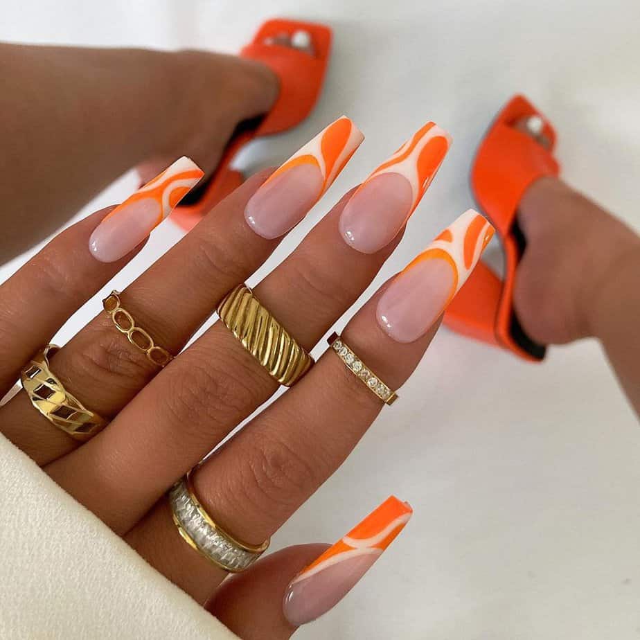 18 Cute And Cheerful Orange Nails For 2024