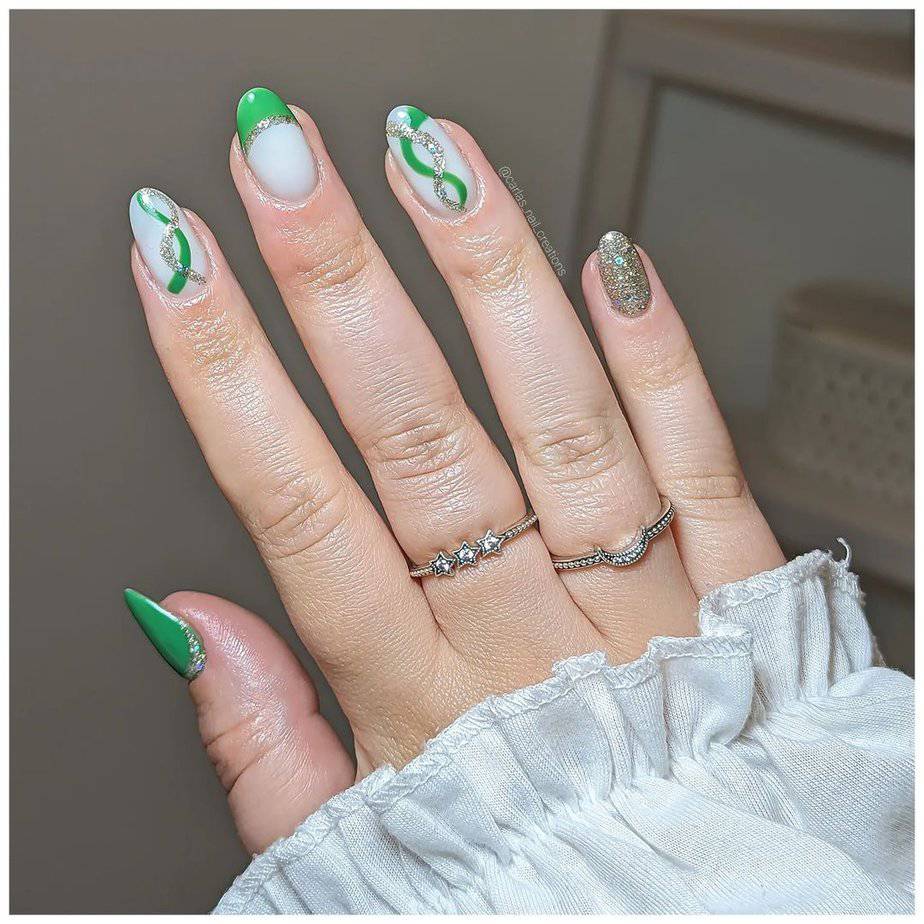 8. Elegant emerald loops