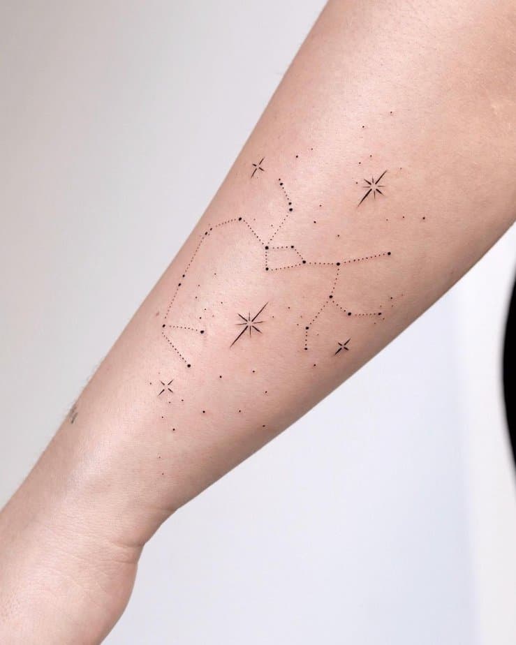 6. A Sagittarius constellation tattoo
