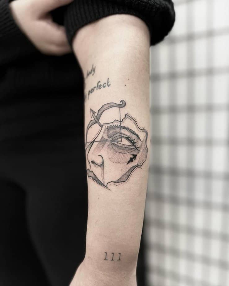 21. A Sagittarius tattoo on the arm
