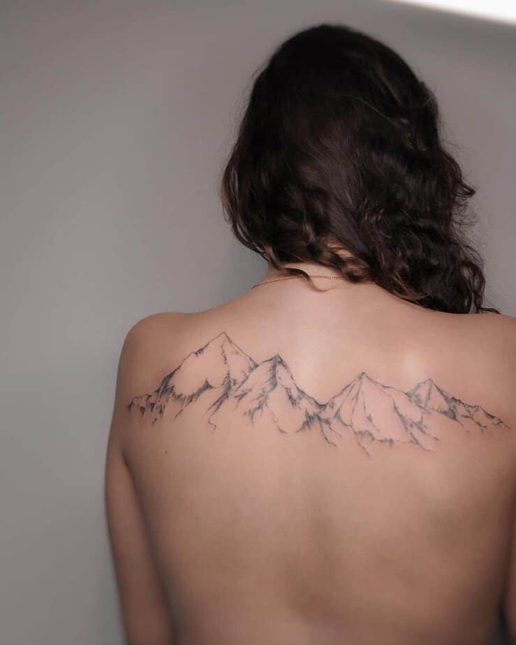 18. A maximalist mountain tattoo
