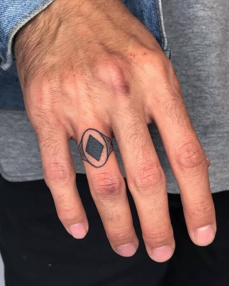 A vintage ring tattoo