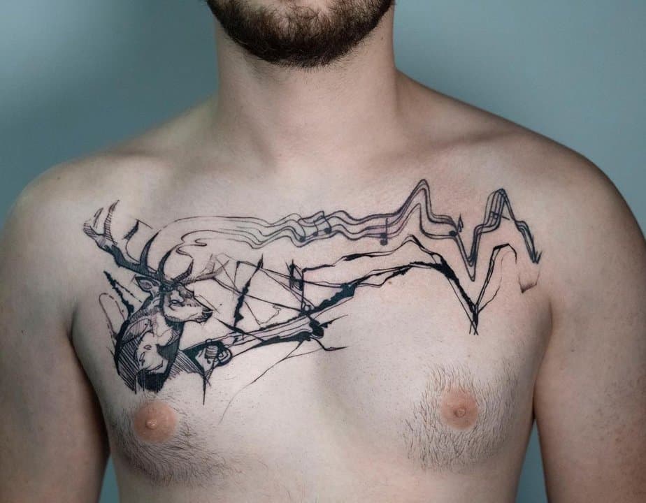 15. Abstract deer tattoo
