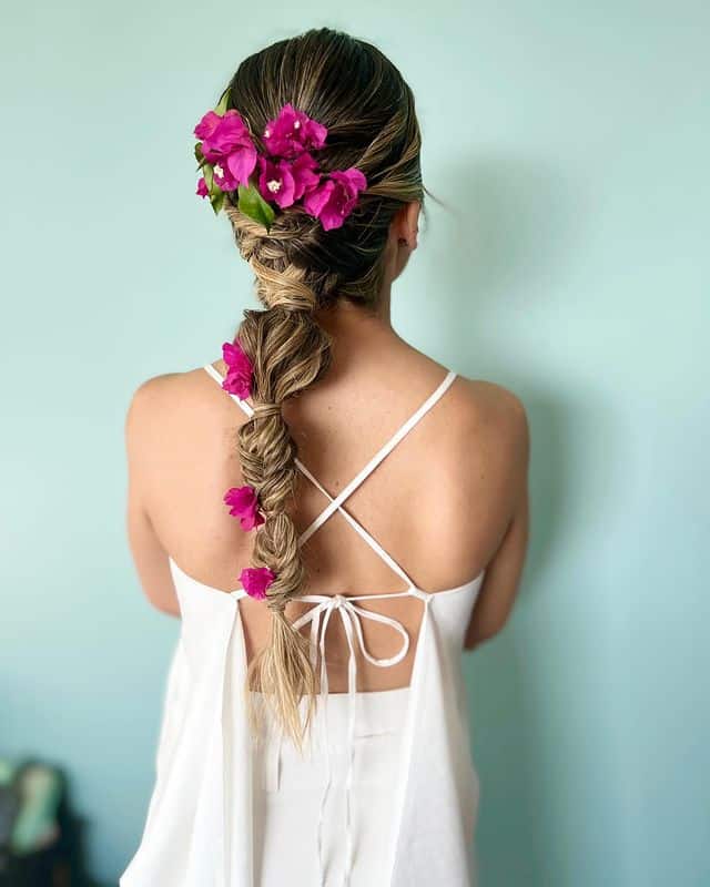 Boho with natural flowers