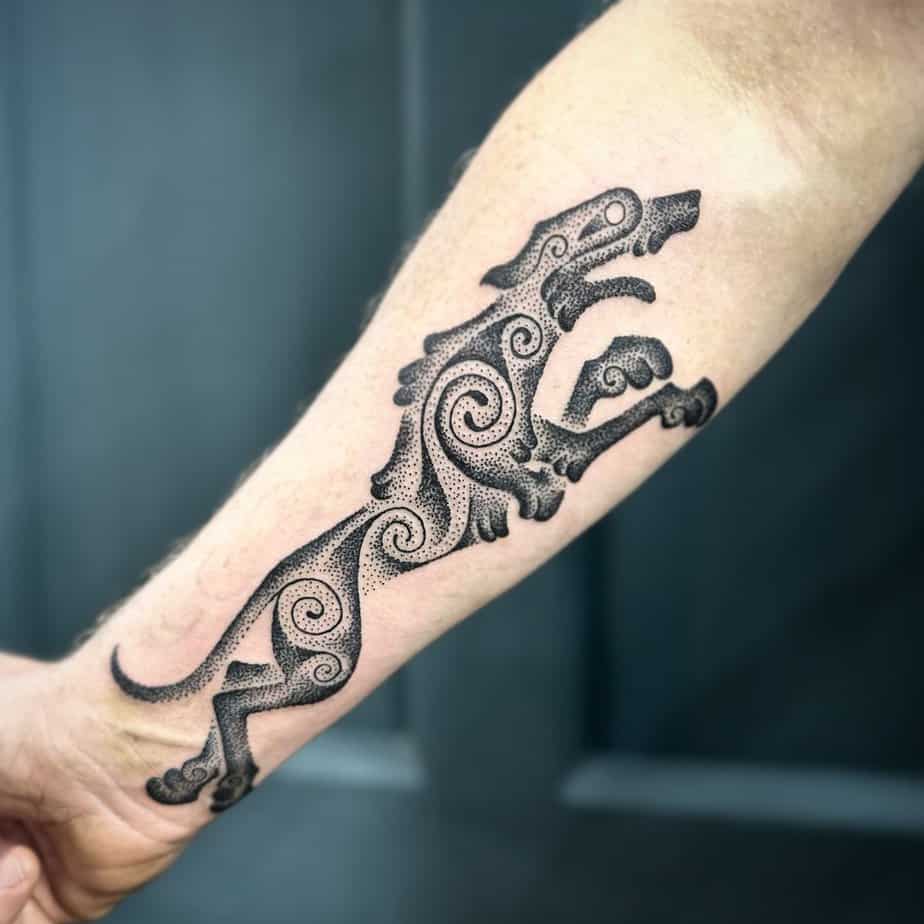 Celtic hound tattoos
