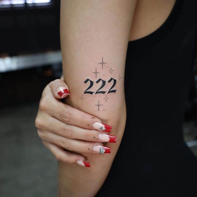 18 Inspiring 222 Tattoos For Angelic Protection