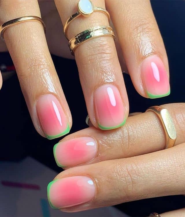 Cute watermelon nails